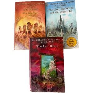 THE CHRONICLES OF NARNIA  by C.S. LEWIS Paperback Book Lot 3 Books Classic